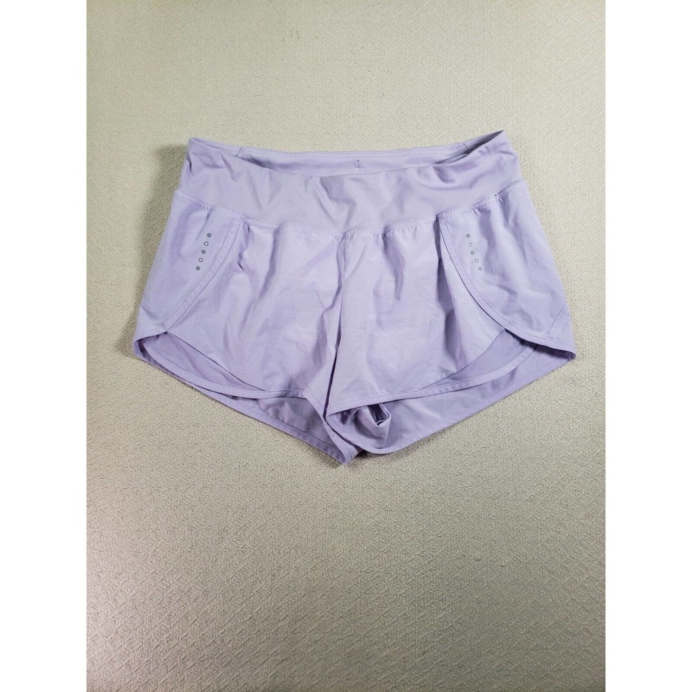 Coreio Shorts‎ Womens XL Blue Athletic Polyester Stretch Pull-On Zipper Pocket